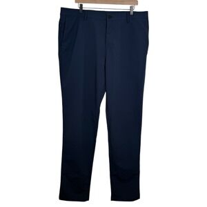 Banana Republic Flat Front Polyester Navy Blue Chino Pants 38x34 (Actual 38x33)